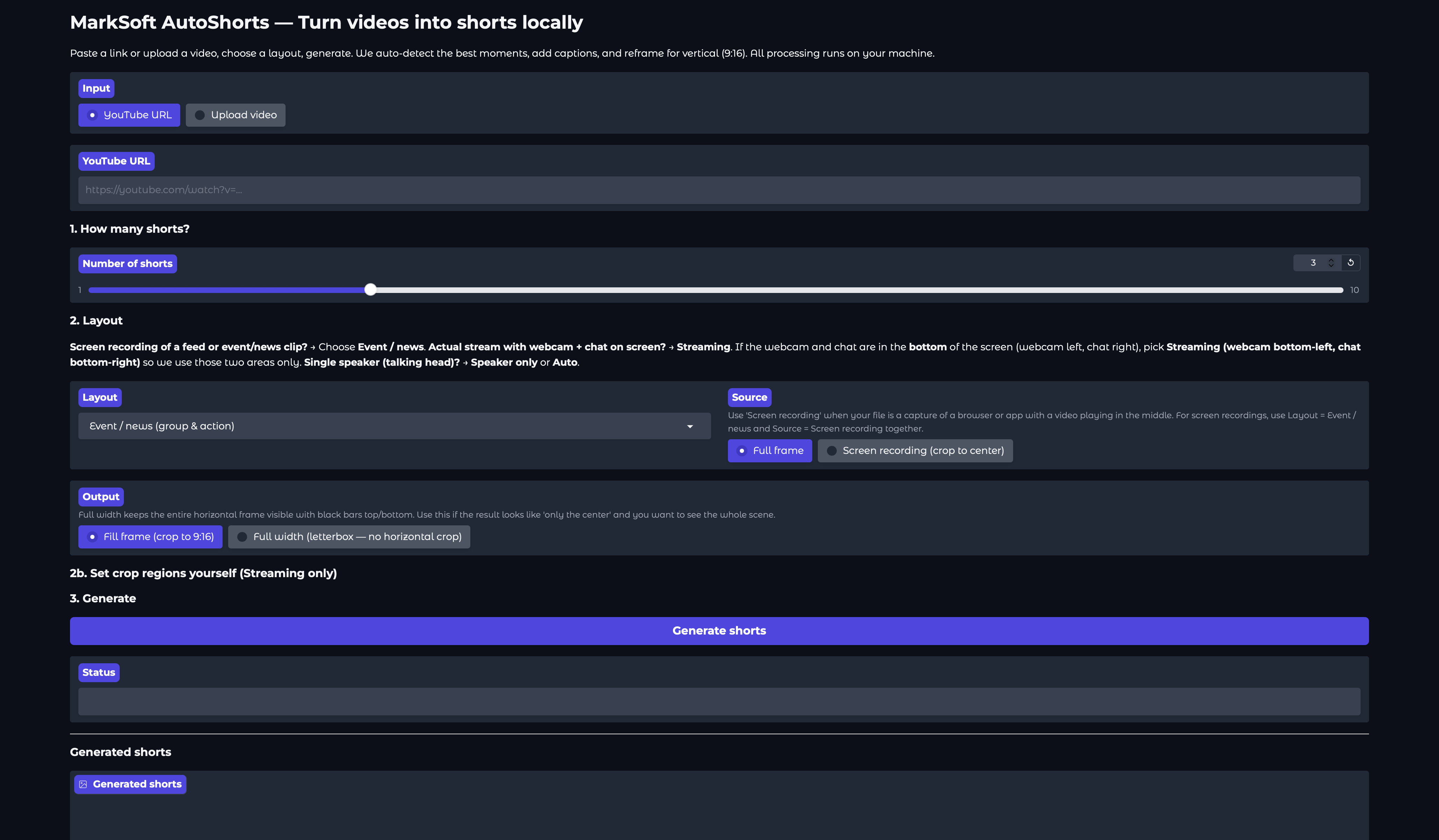 AutoAI — AutoShorts screenshot